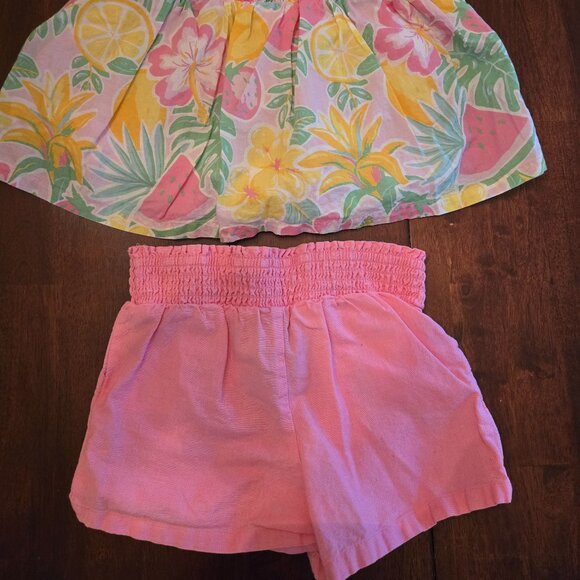 Cynthia Rowley Girls 5/6 Watermelon/Floral Outfit - Picture 2 of 4